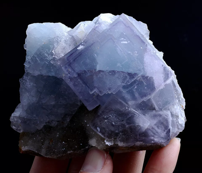 389.g Natural Phantom Window Cube Blue Purple Fluorite Mineral Specimen/  China