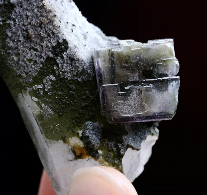 34g Natural Purple Fluorite Crystal Cluster Mineral Specimen/YaoGangXian  China