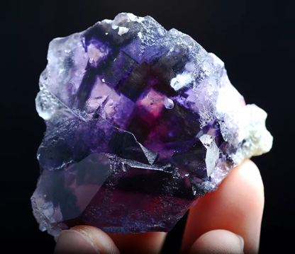 57g Natural Devil's Eye Purple FLUORITE Mineral Specimen/Inner Mongolia  China