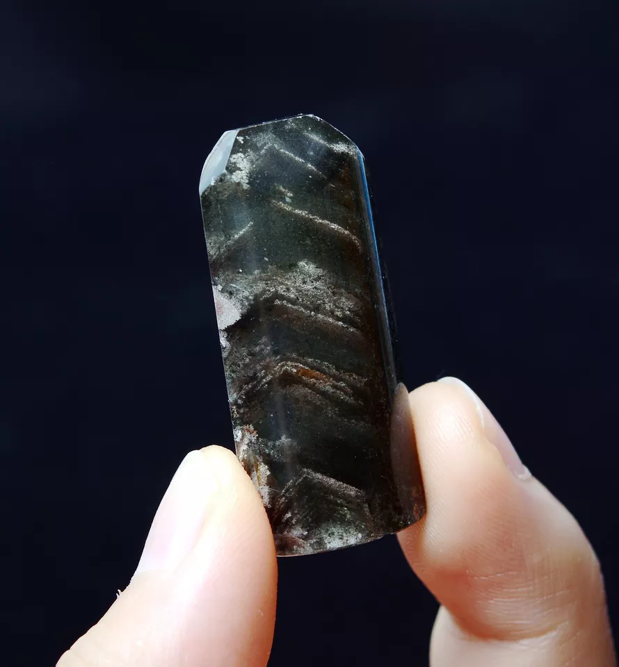 11.47g Clear Natural Green ghost phantom Quartz Crystal pendant healing jewelry