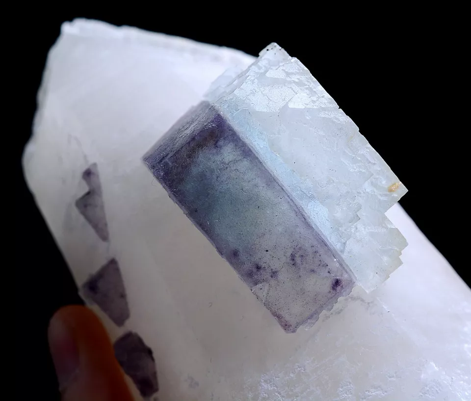 466g Natural Double Color Purple Fluorite Crystal Mineral Specimen/ Yaogangxian