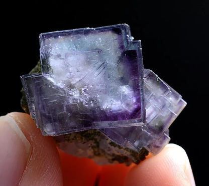 15g Natural Phantom Window Purple Fluorite Mineral Specimen/ Yaogangxian  China