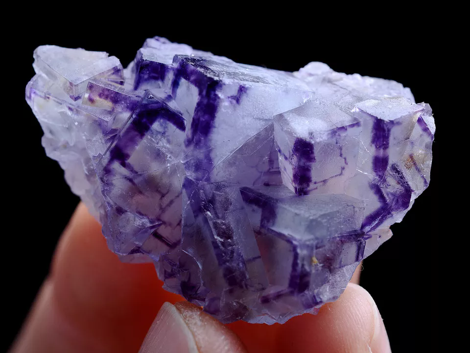 18g Natural Phantom Window Purple FLUORITE Mineral Specimen/Yaogangxian China