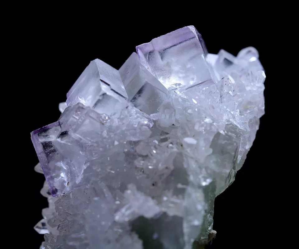 39g Natural Clear Purple Green FLUORITE Crystal Mineral Specimen/China