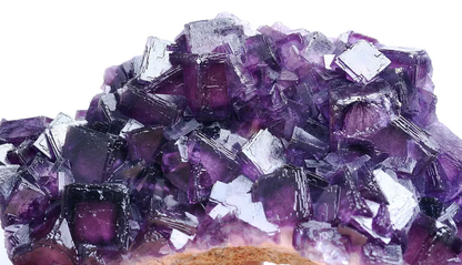 514g NEWLY DISCOVERED RARE PURPLE FLUORITE CRYSTAL CLUSTER MINERAL  SAMPLES