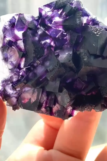 119g Natural Devil's Eye Purple FLUORITE Mineral Specimen/Inner Mongolia  China