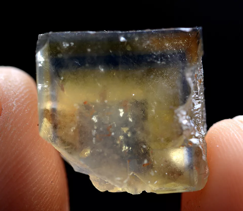 9.60g Natural New Variety Yellow Blue FLUORITE Mineral Specimen/China Beijing