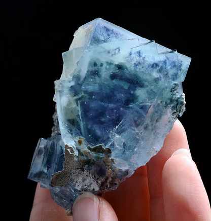 144.g natural Clear Phantom Purple FLUORITE Mineral Specimen/Yaogangxian China