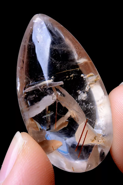 51.65ct RARE NATURAL Clear Mica Quartz "Stone in Stone" Crystal Pendant Healing