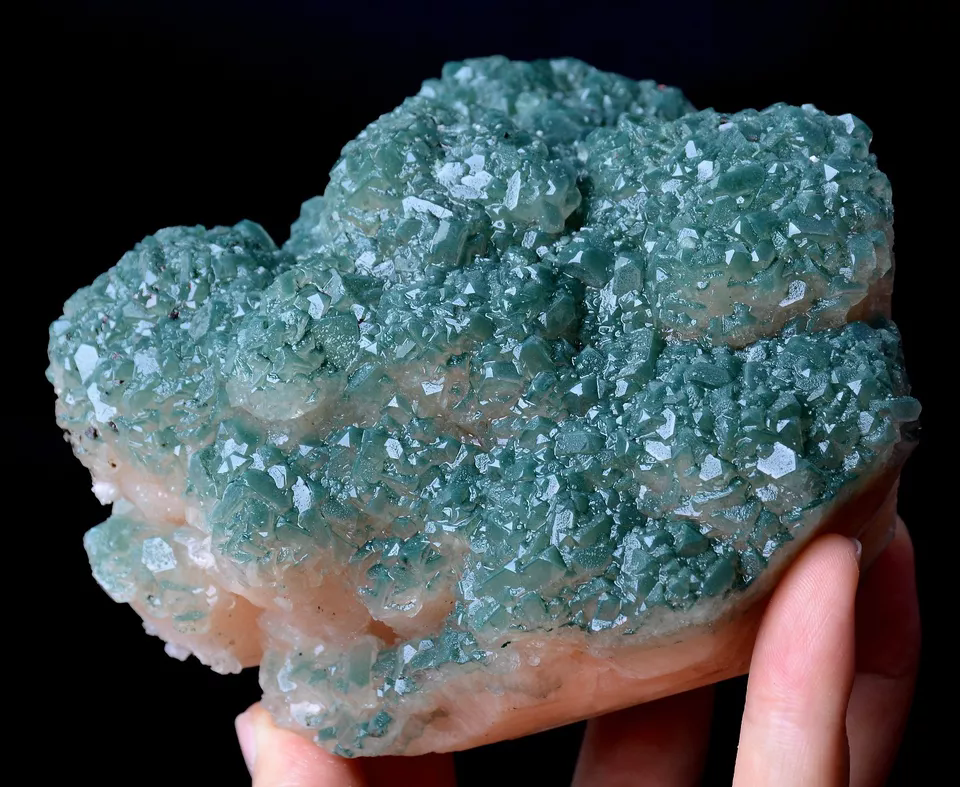 902g Newly Discovered Green Apophyllite CRYSTAL CLUSTER Mineral  Specimen