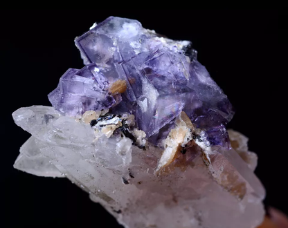 53.25g NEWLY DISCOVERED PURPLE FLUORITE & CRYSTAL SYMBIOTIC MINERAL SAMPLES