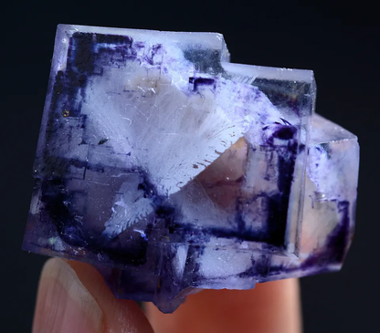 19g Natural Phantom Window Purple FLUORITE Mineral Specimen/Yaogangxian  China