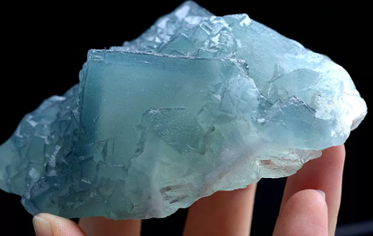 356g Natural Phantom Window Green Cubic Fluorite CLUSTER Mineral Specimen