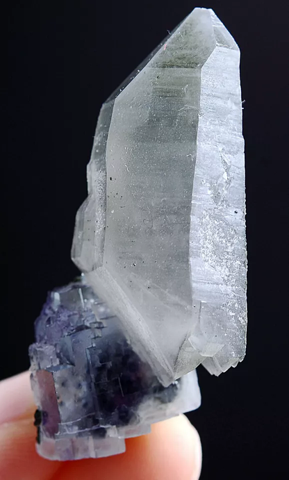 19g Natural Purple Fluorite Crystal Cluster Mineral Specimen/YaoGangXian China