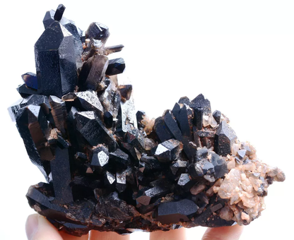 255g Natural Rare Smoky & Black QUARTZ Crystal Cluster Mineral  Specimen