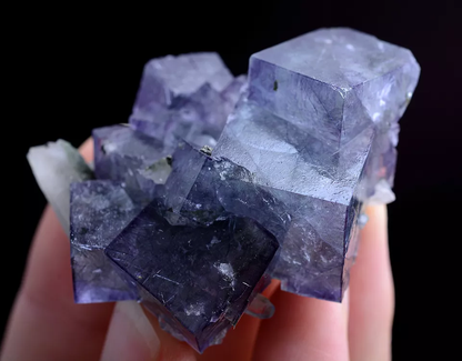 44.gNatural Bismuthinite Purple FLUORITE & Crystal Mineral Specimen/Yaogang xian