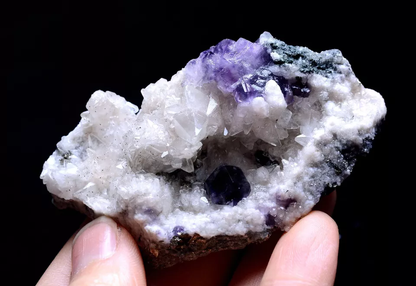 China / Newly DISCOVERED RARE PURPLE FLUORITE CRYSTAL MINERAL SPECIMEN  86.75g