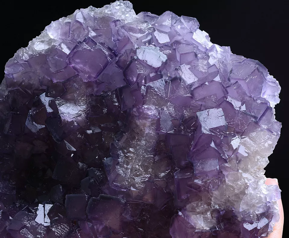 580g Natural Phantom Window Purple Fluorite CRYSTAL CLUSTER Mineral Specimen