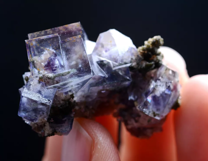 16gNatural Purple Blue Fluorite & Crystal Cluster Mineral Specimen/ Yaogangxian