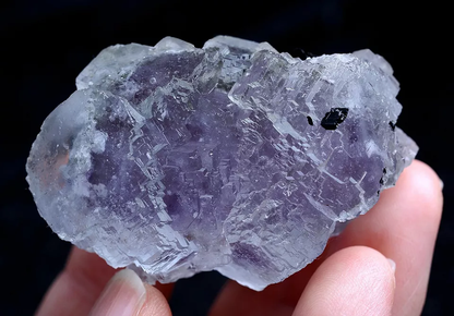 69.5g Natural Purple Fluorite & Wolframite Mineral Specimen/Yaogangxian  China