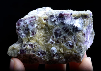 66g Natural Clear Purple Window FLUORITE Mineral Specimen/Inner Mongolia China