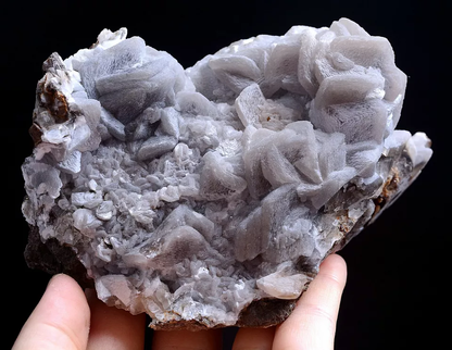 655g Natural Rare Gray Calcite Crystal Cluster Mineral Specimen/ China