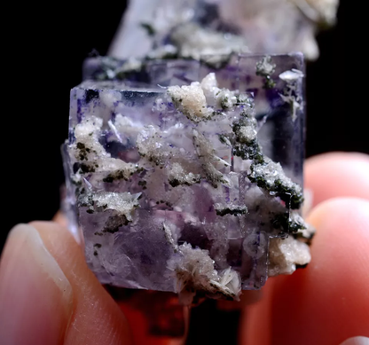 24g Natural Phantom Window Purple Fluorite Mineral Specimen /Yaogangxian  China