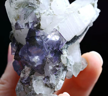 121g Natural Phantom Purple Fluorite Crystal Mineral Specimen/Yaogangxian China