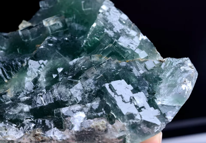 899.0g NATURAL Clear Green Cubic FLUORITE Crystal Cluster Mineral Specimen China