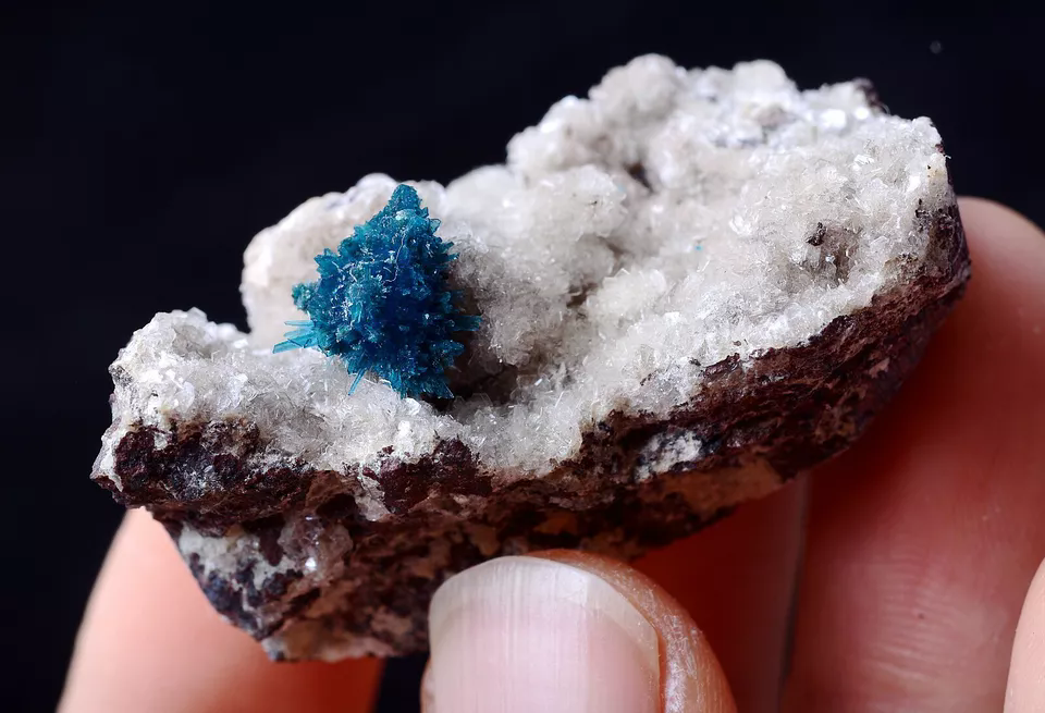 26.47g Natural CAVANSITE & ZEOLITE Crystal Symbiotic Mineral Specimen/India