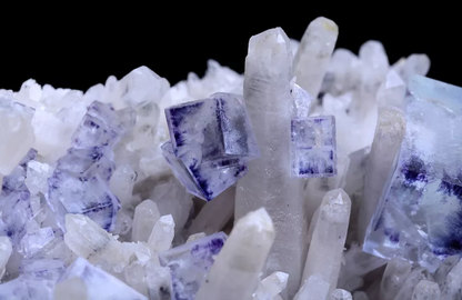 738gNatural Phantom Window Purple Fluorite Crystal Mineral Specimen/Yaogangxian