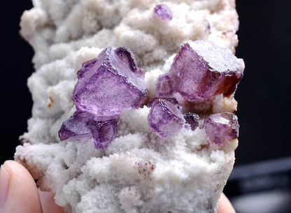 326.g Natural Two-Dimensional Code Purple Fluorite Mineral Specimen/Guizhou