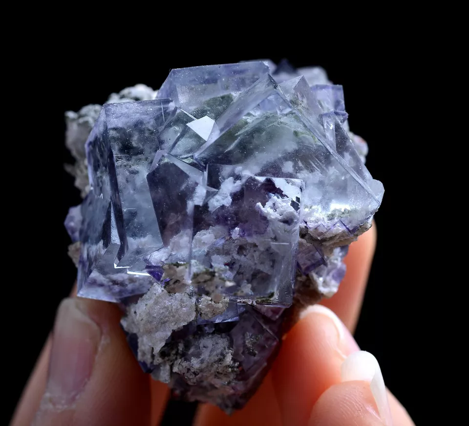 72.0g Natural Phantom Window Purple Fluorite Mineral Specimen/Yaogangxian China