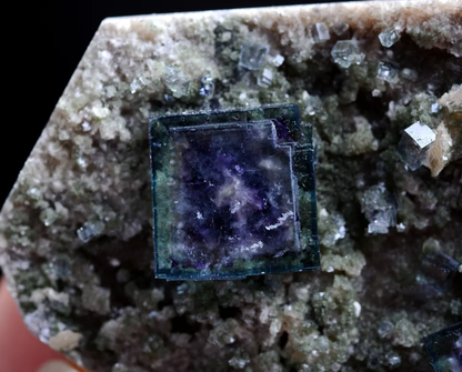 31g Natural phantom window Purple Fluorite Mineral Specimen/Yaogangxian China