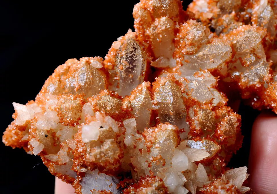 149gNatural Rare Rootless Red CRYSTAL & Calcite Mineral Specimen/Inner Mongolia