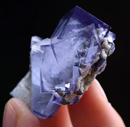 28.20g Natural Clear Phantom Purple FLUORITE Mineral Specimen /Yaogangxian China