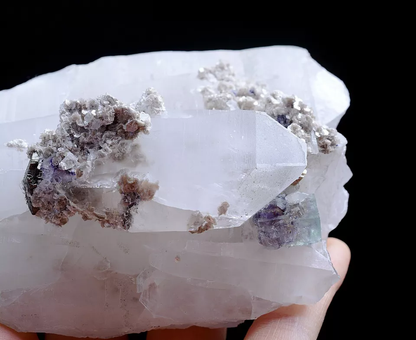 582gNatural Purple Fluorite &Arsenopyrite Crystal Mineral Specimen/Yaogangxian