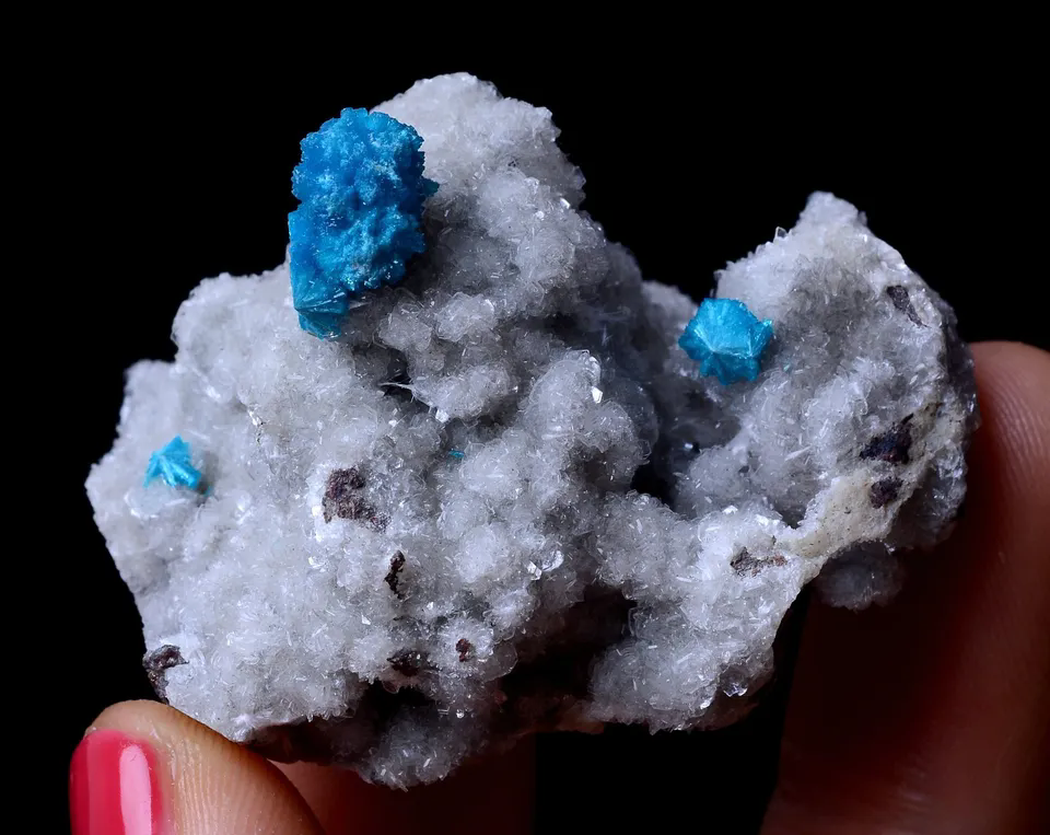 29.24g Natural CAVANSITE & ZEOLITE Crystal Symbiotic Mineral Specimen/ India