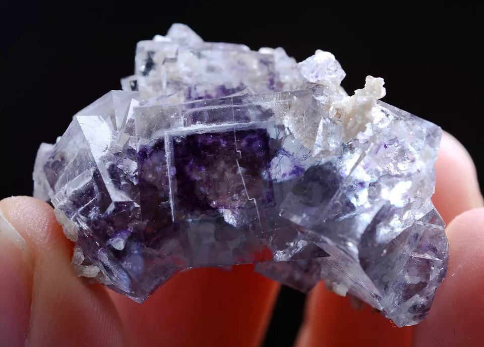 22g Natural Phantom Window Purple Fluorite Mineral Specimen /Yaogangxian China