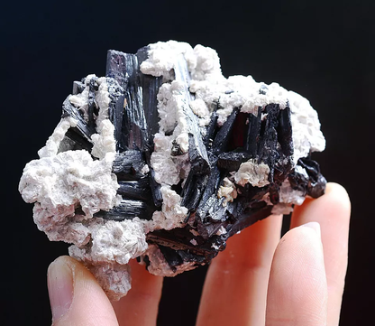 117g Natural Wolframite CRYSTAL Calcite Mineral Specimen/Yaogangxian  China