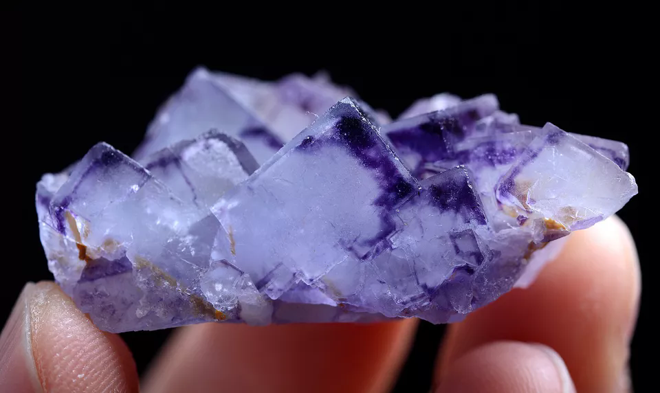 18g Natural Phantom Window Purple FLUORITE Mineral Specimen/Yaogangxian China