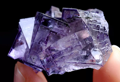 16g Newly DISCOVERED RARE CUBE PURPLE FLUORITE MINERAL SAMPLES/YaOgang xian