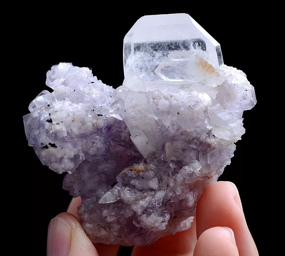 77gNatura Purple FLUORITE &Crystal Cluster Mineral Specimen/Yaogangxian China