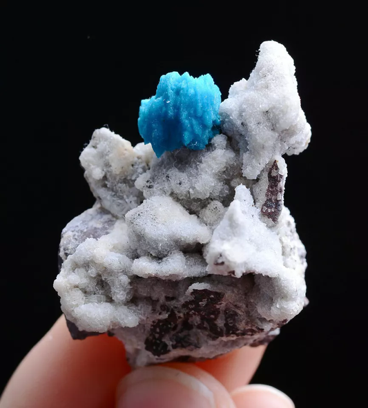 14g Natural CAVANSITE & ZEOLITE Crystal Symbiotic Mineral Specimen/ India