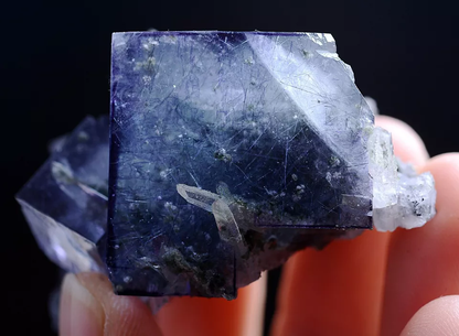 56g Natural Bismuthinite Purple FLUORITE & Pyrite Mineral Specimen/ Yaogangxian