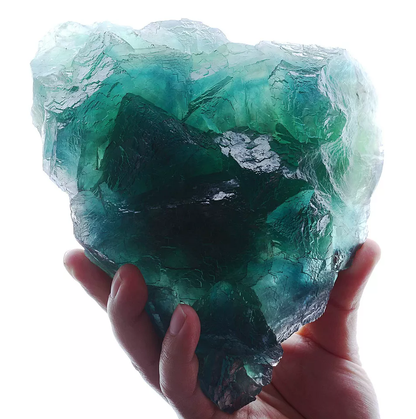 2627g Natural Phantom Window Green Cubic Fluorite CLUSTER Mineral  Specimen