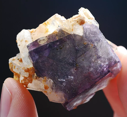 27.0gNatural Complete Purple Fluorite Crystal Mineral Specimen/ YaogangxianChina