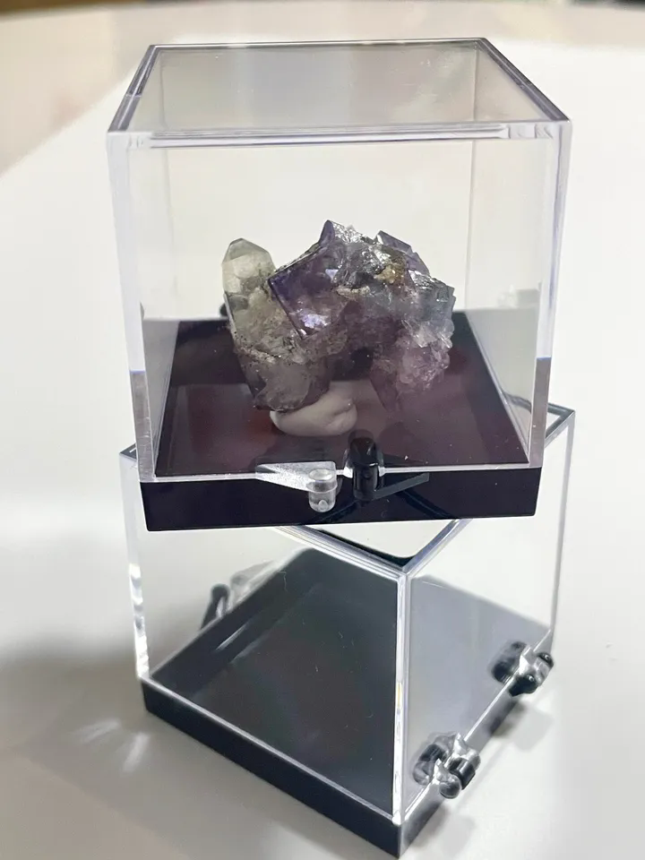 10pcs Acrylic Display Box Mineral Specimen Jewelry Square Collecting Case