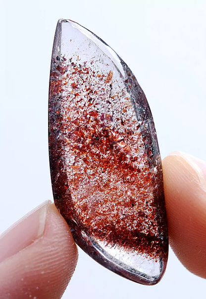 6g Natural Transparent Lepidocrocite Crystal Quartz Red Super Seven Pendant