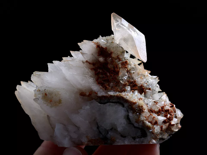 113g Natural red double-pointed Calcite Mineral Specimen/Hubei China